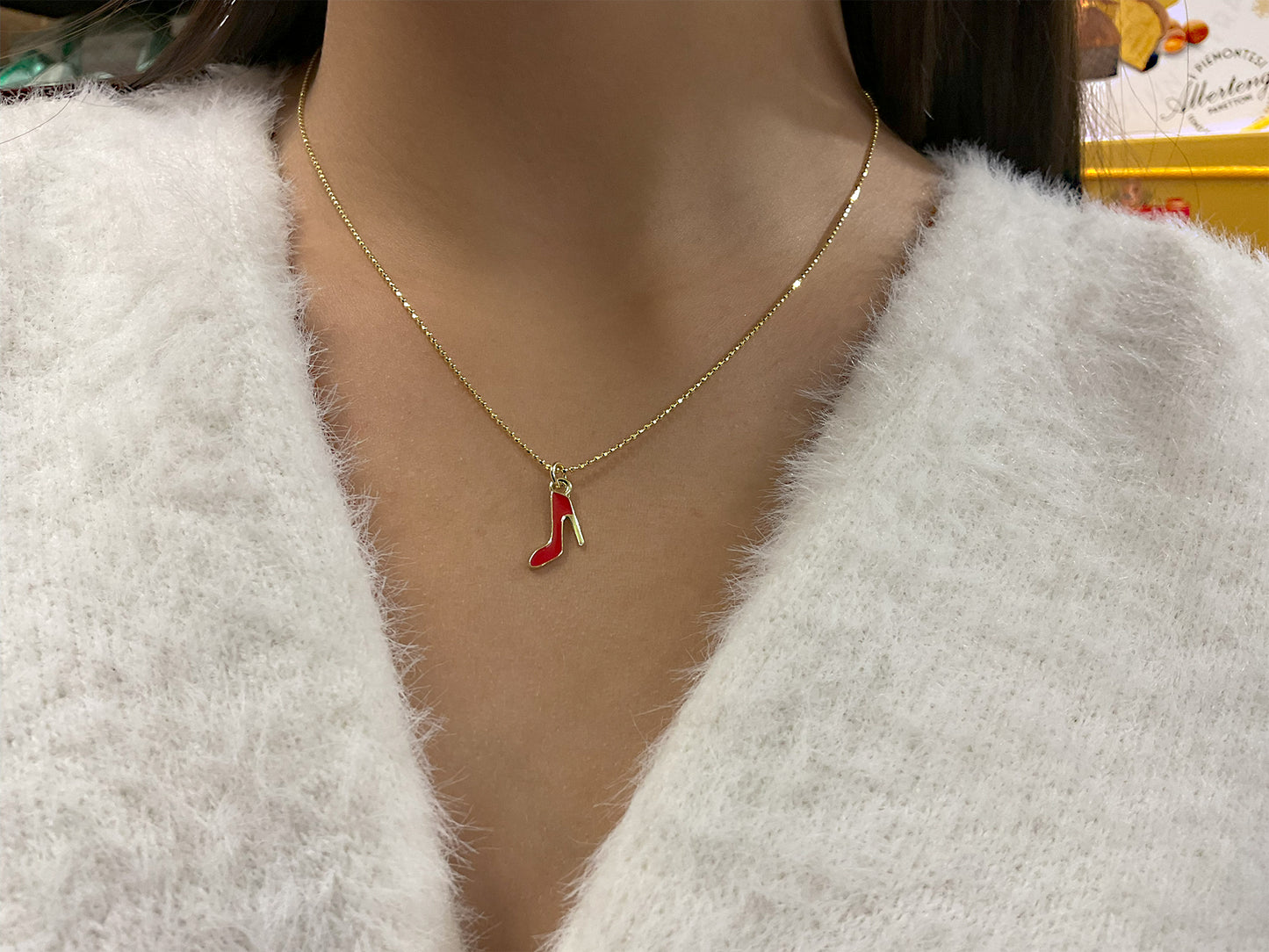 Collana "scarpetta rossa"