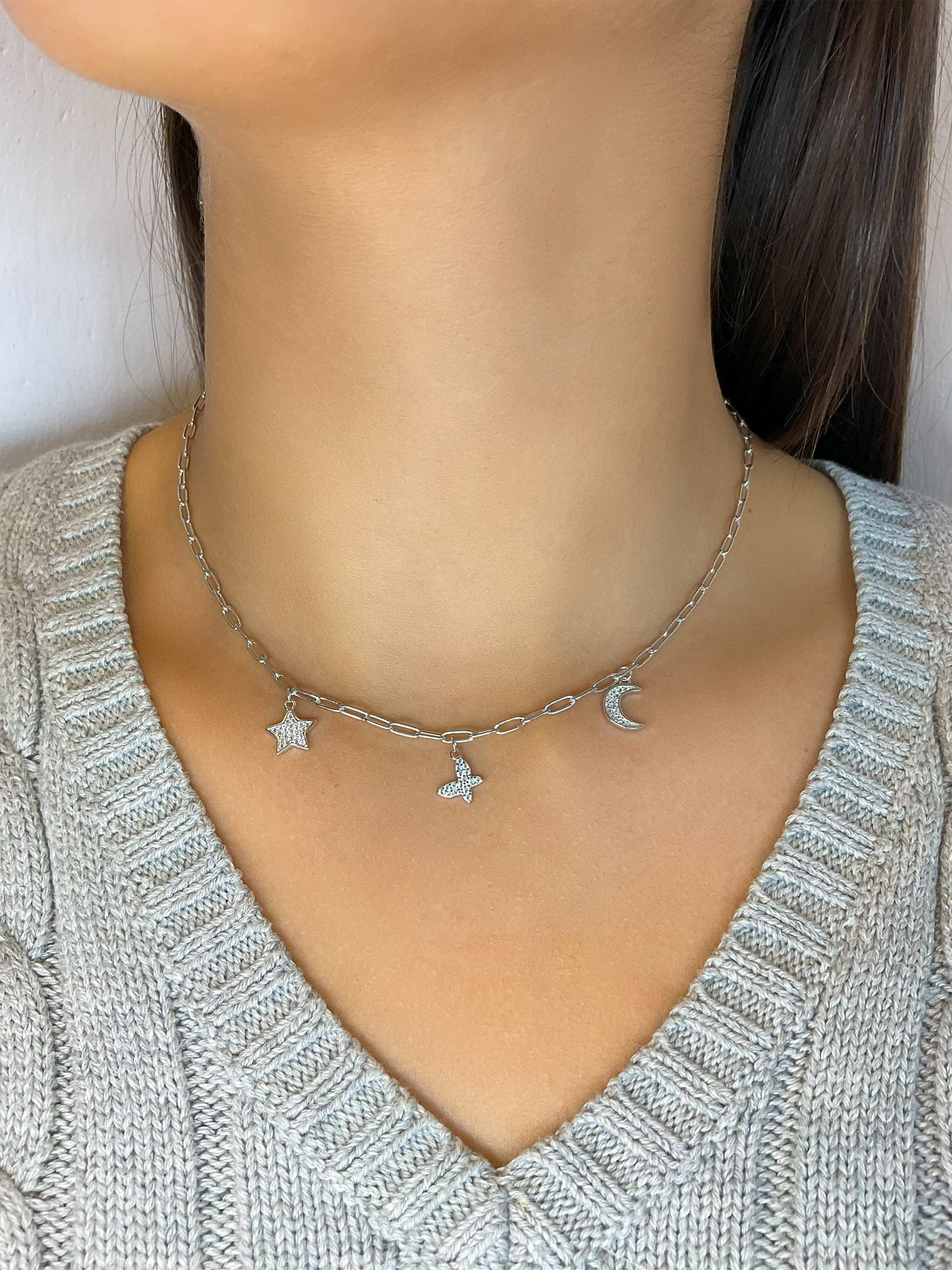 Collana con tre pendenti