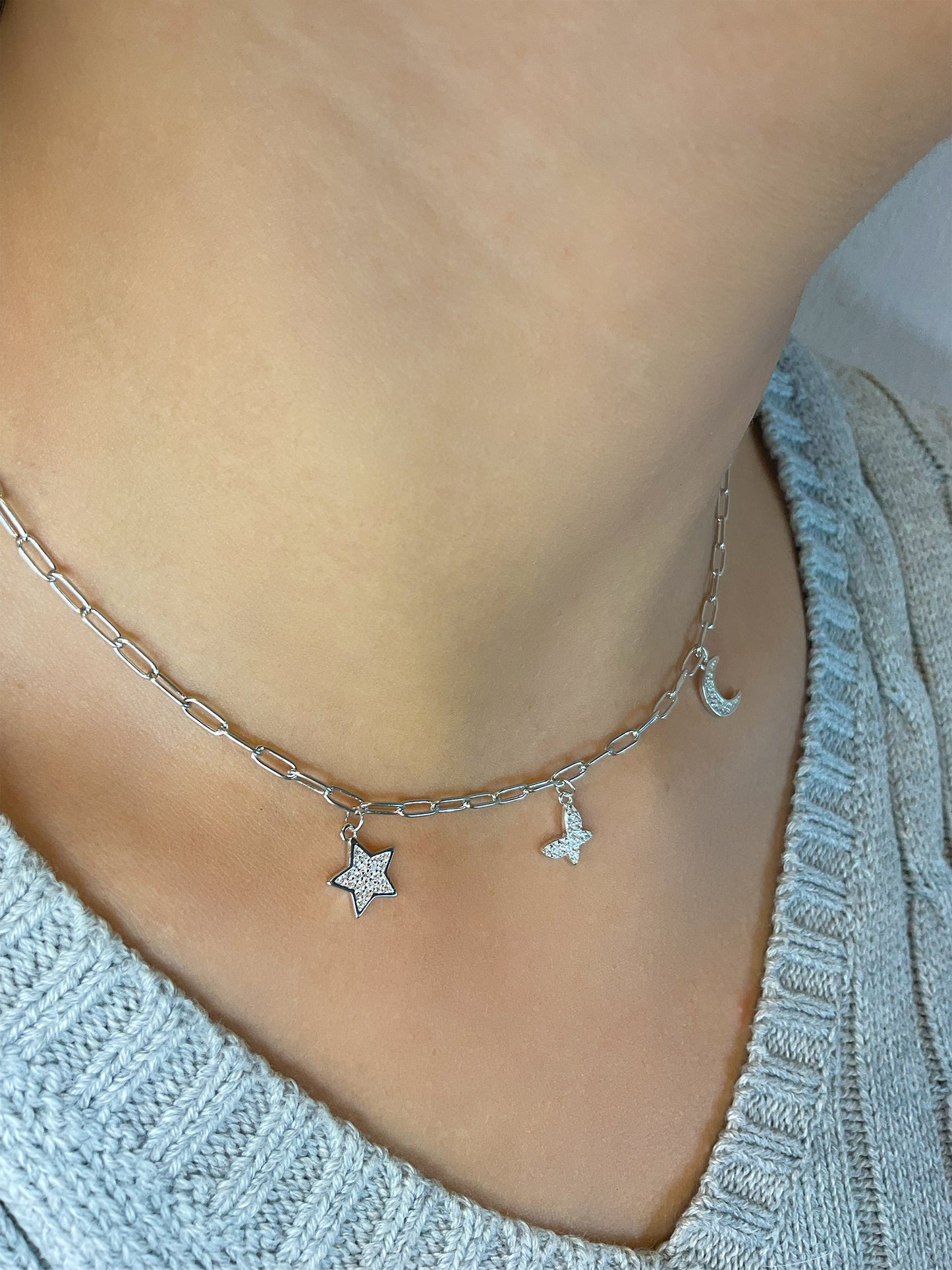 Collana con tre pendenti