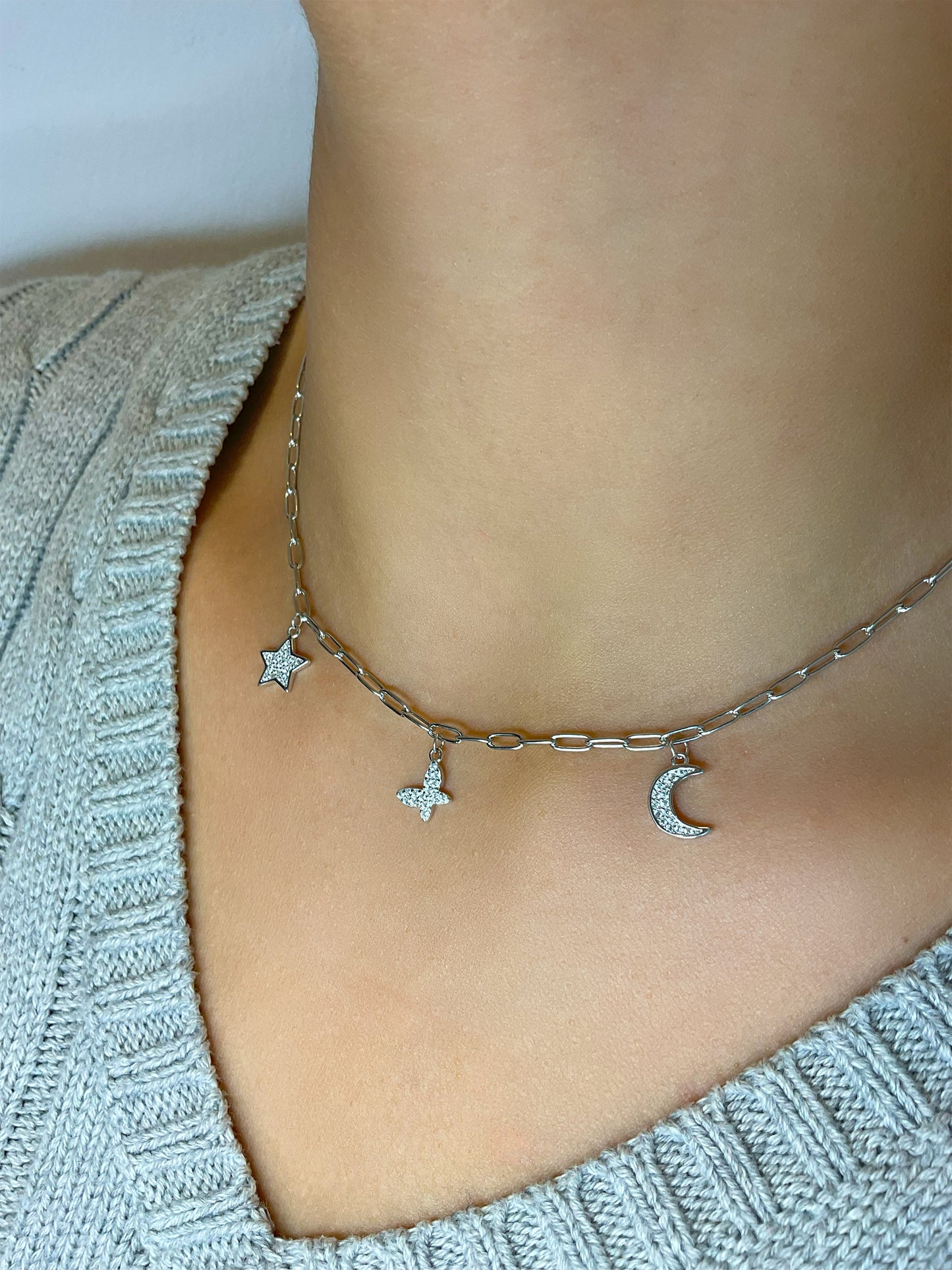 Collana con tre pendenti