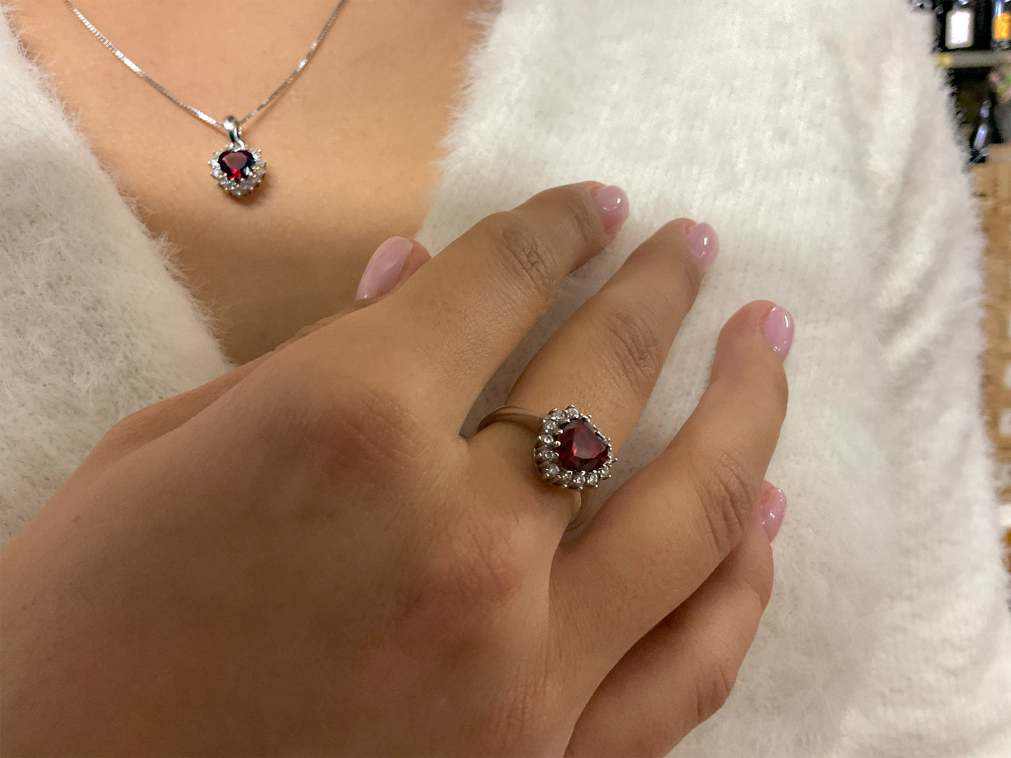 Anello kate con pietra cuore