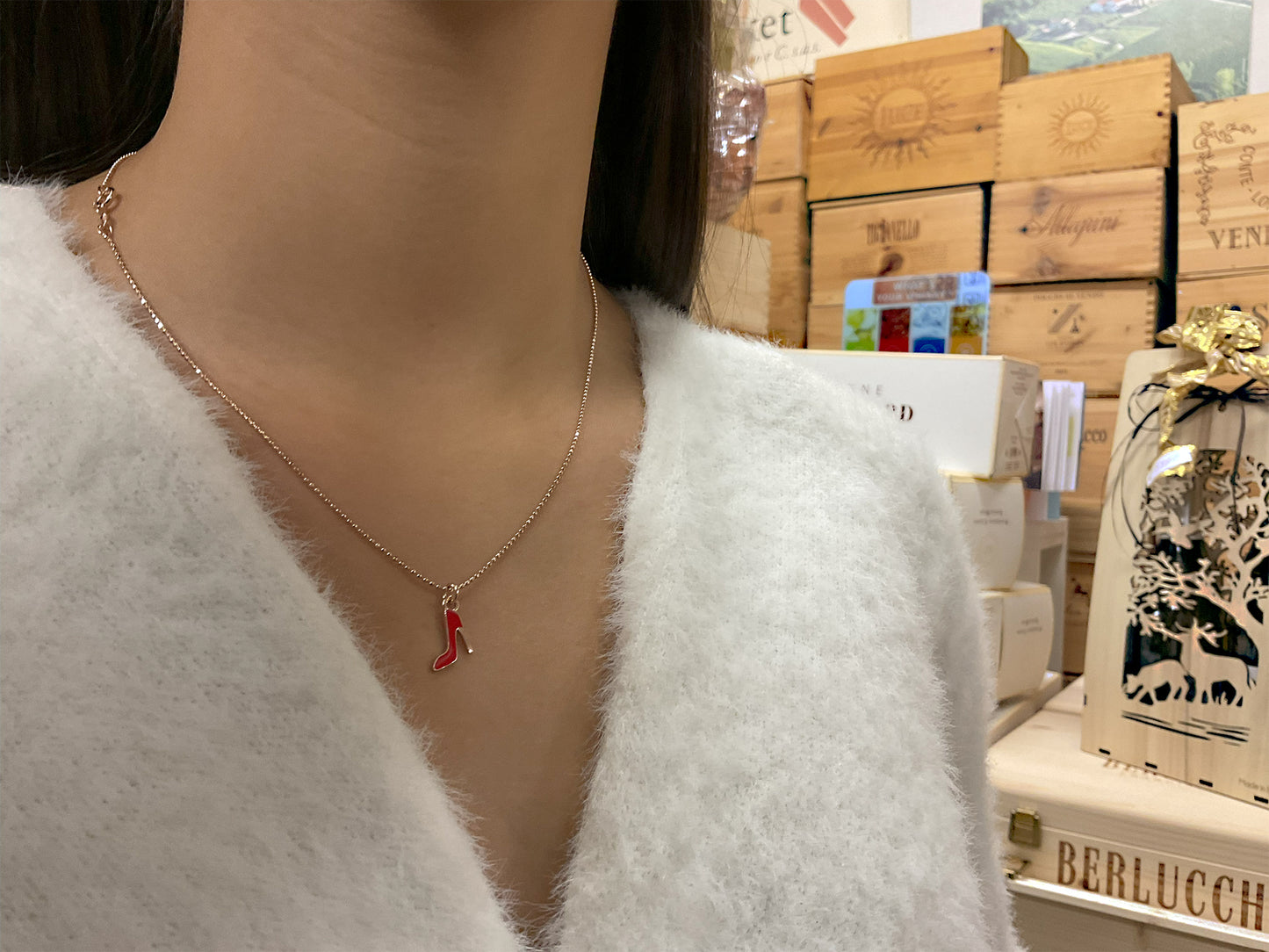 Collana "scarpetta rossa"