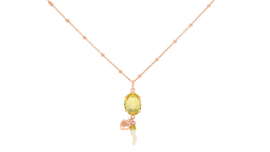 Collana quarzo giallo "citrino"