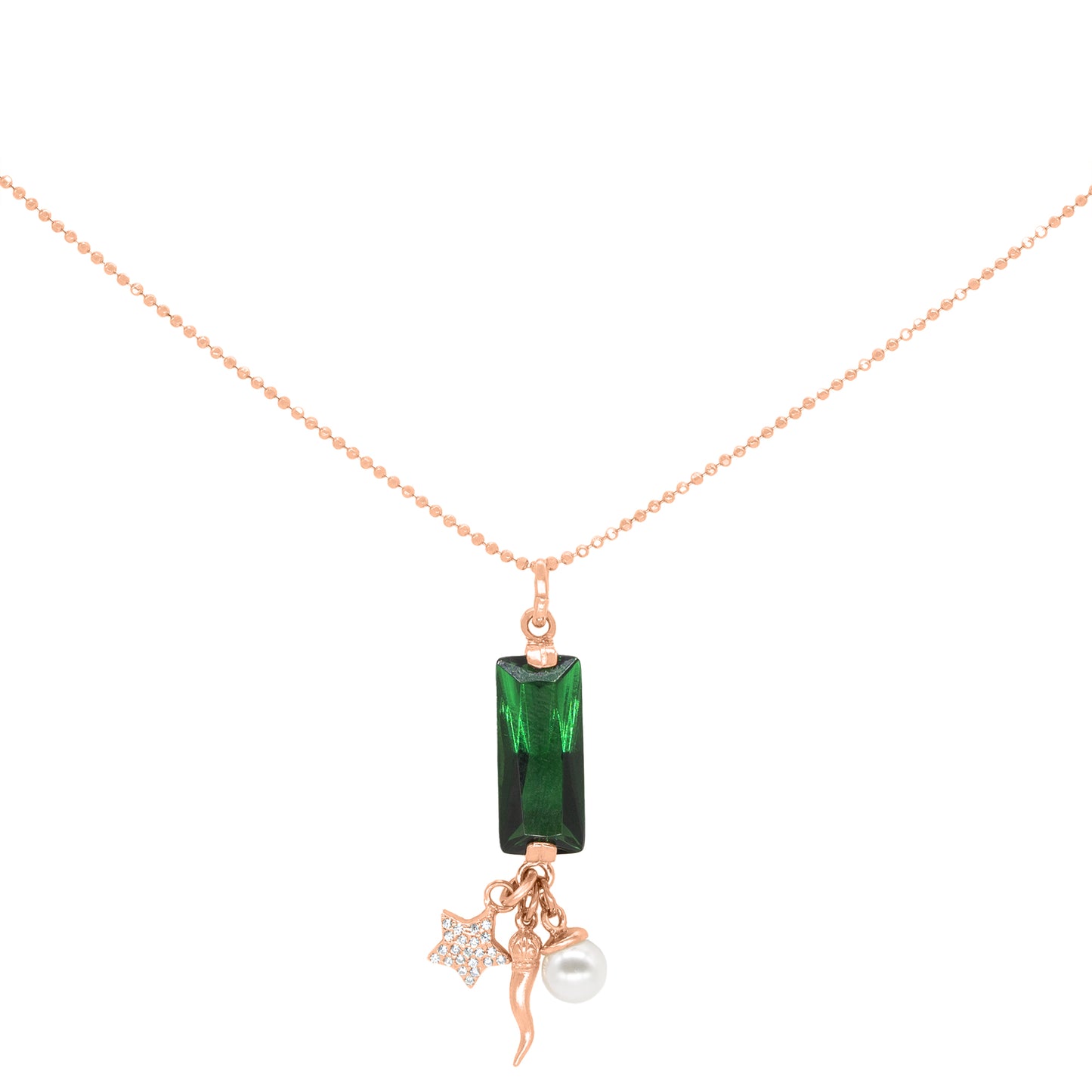 Collana quarzo verde "scuro"