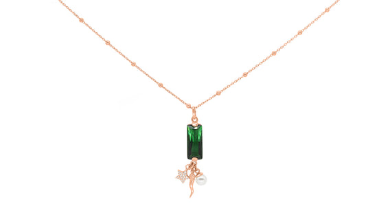 Collana quarzo verde "scuro"